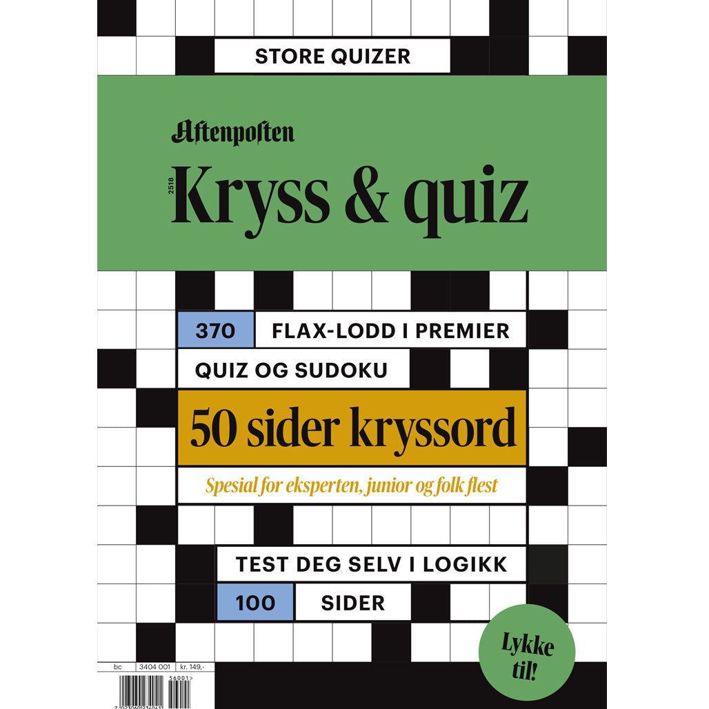 AFTENPOSTEN KRYSS & QUIZ - NR. 1 2025
